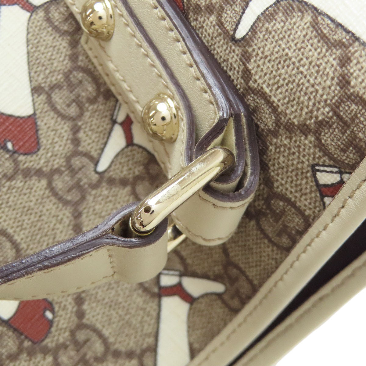 GUCCI 257250 Outlet GG Boots GG Supreme Handbag PVC Ladies [Used]