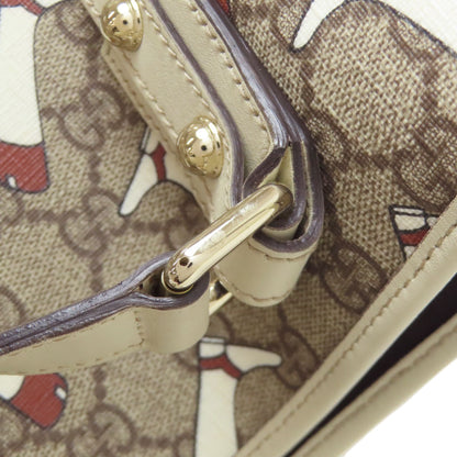 GUCCI 257250 Outlet GG Boots GG Supreme Handbag PVC Ladies [Used]