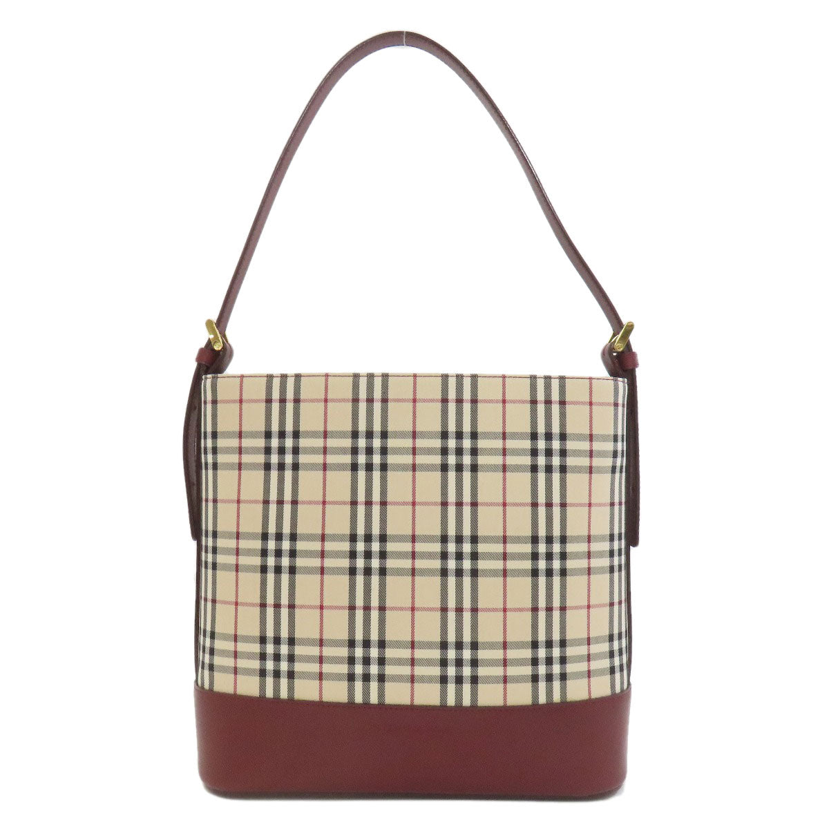 バーバリー ワンショルダー バーバリーチェック ノバチェック ショルダーバッグ キャンバス レディース 【中古】【BURBERRY】