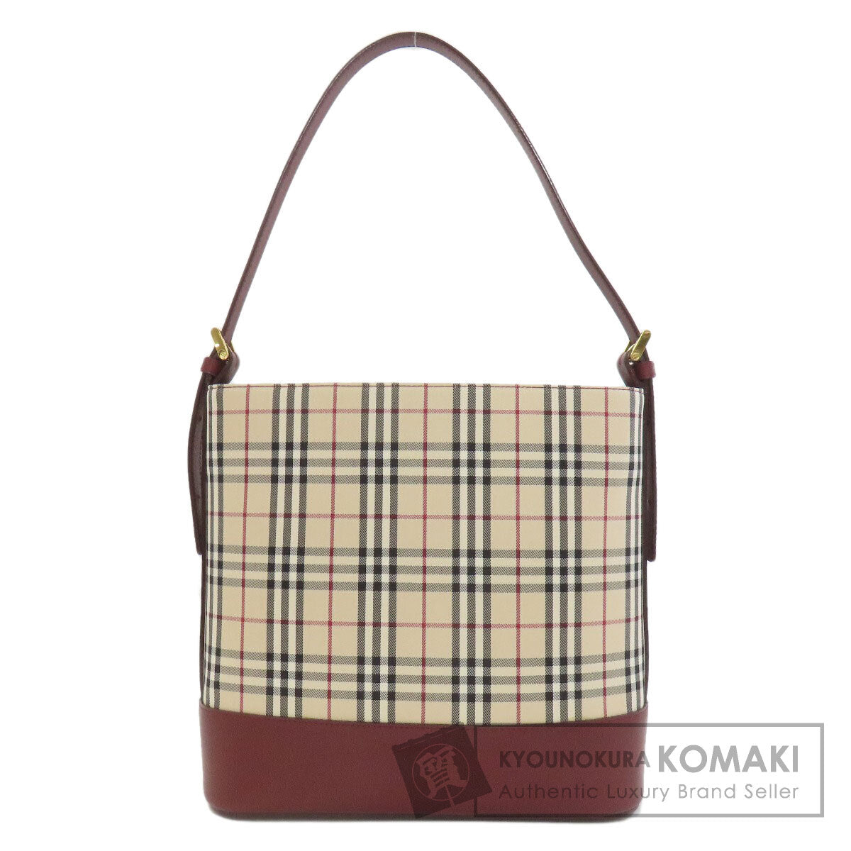 バーバリー ワンショルダー バーバリーチェック ノバチェック ショルダーバッグ キャンバス レディース 【中古】【BURBERRY】