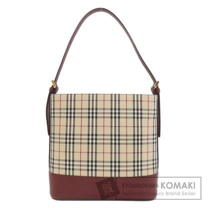 バーバリー ワンショルダー バーバリーチェック ノバチェック ショルダーバッグ キャンバス レディース 【中古】【BURBERRY】