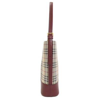 バーバリー ワンショルダー バーバリーチェック ノバチェック ショルダーバッグ キャンバス レディース 【中古】【BURBERRY】