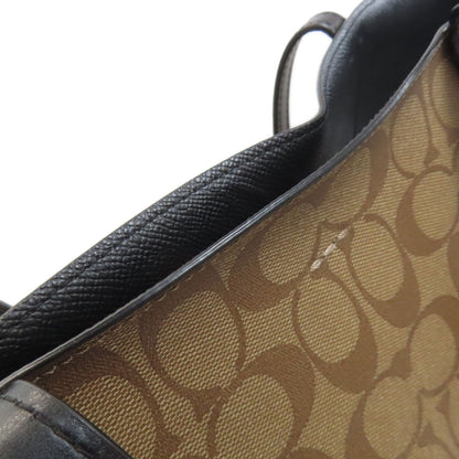 COACH F76778 Flower motif signature Tote Bag PVC Ladies [Used]