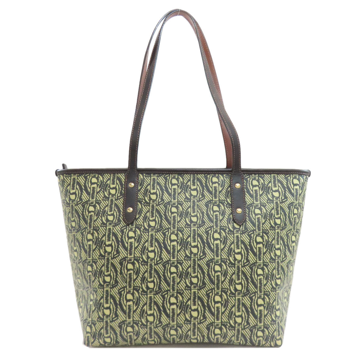 COACH F37854 Chainpattern Tote Bag PVC LeatherLadies [Used]