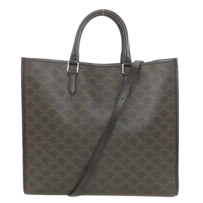 CELINE Triomphe 2WAY Handbag PVC Ladies [Used]