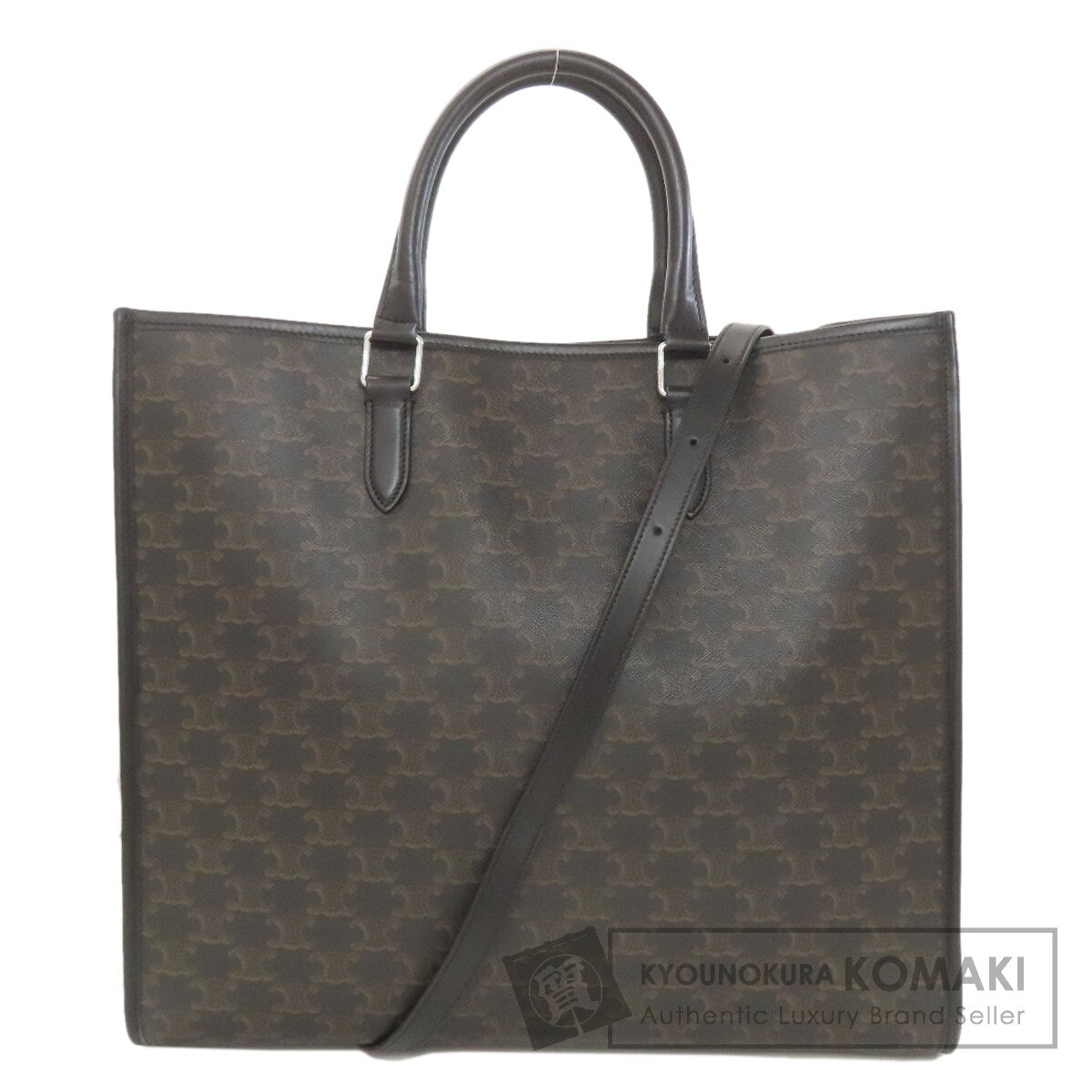 CELINE Triomphe 2WAY Handbag PVC Ladies [Used]