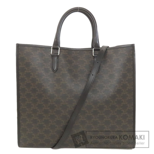 CELINE Triomphe 2WAY Handbag PVC Ladies [Used]