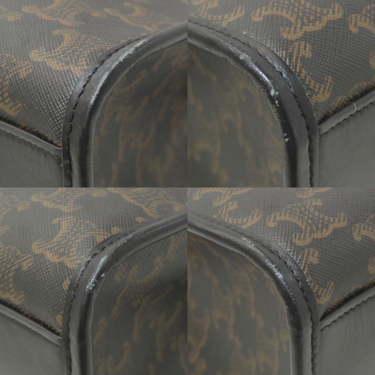 CELINE Triomphe 2WAY Handbag PVC Ladies [Used]