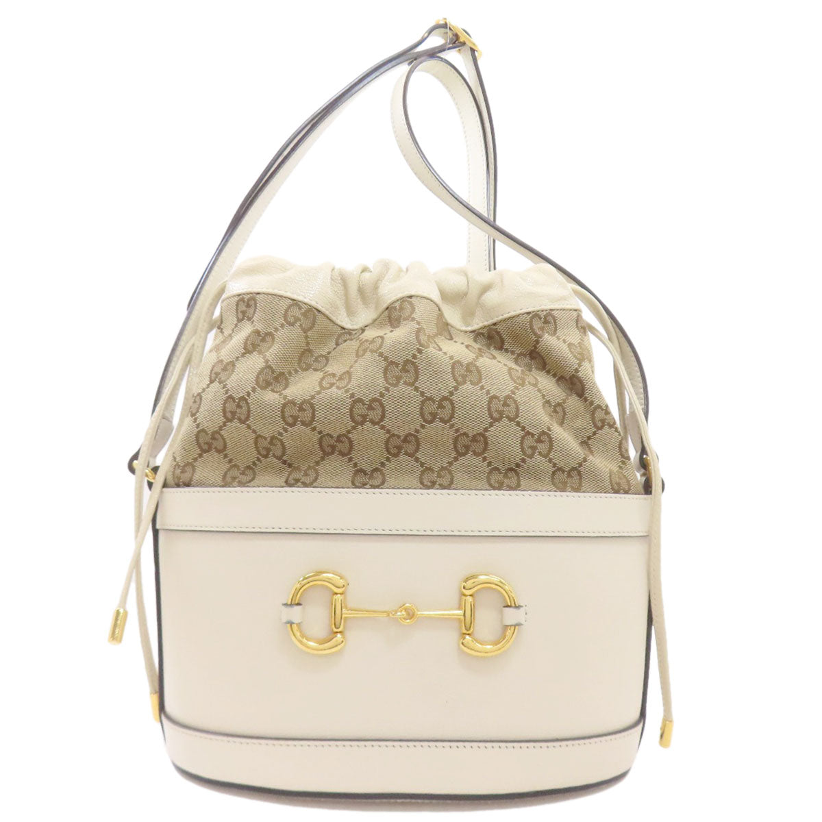 グッチ 602118 ホースビット バケットバッグ GG ショルダーバッグ キャンバス レディース 【中古】【GUCCI】