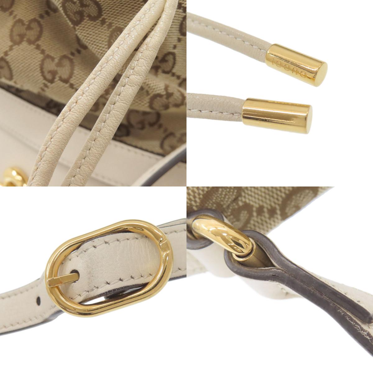 グッチ 602118 ホースビット バケットバッグ GG ショルダーバッグ キャンバス レディース 【中古】【GUCCI】