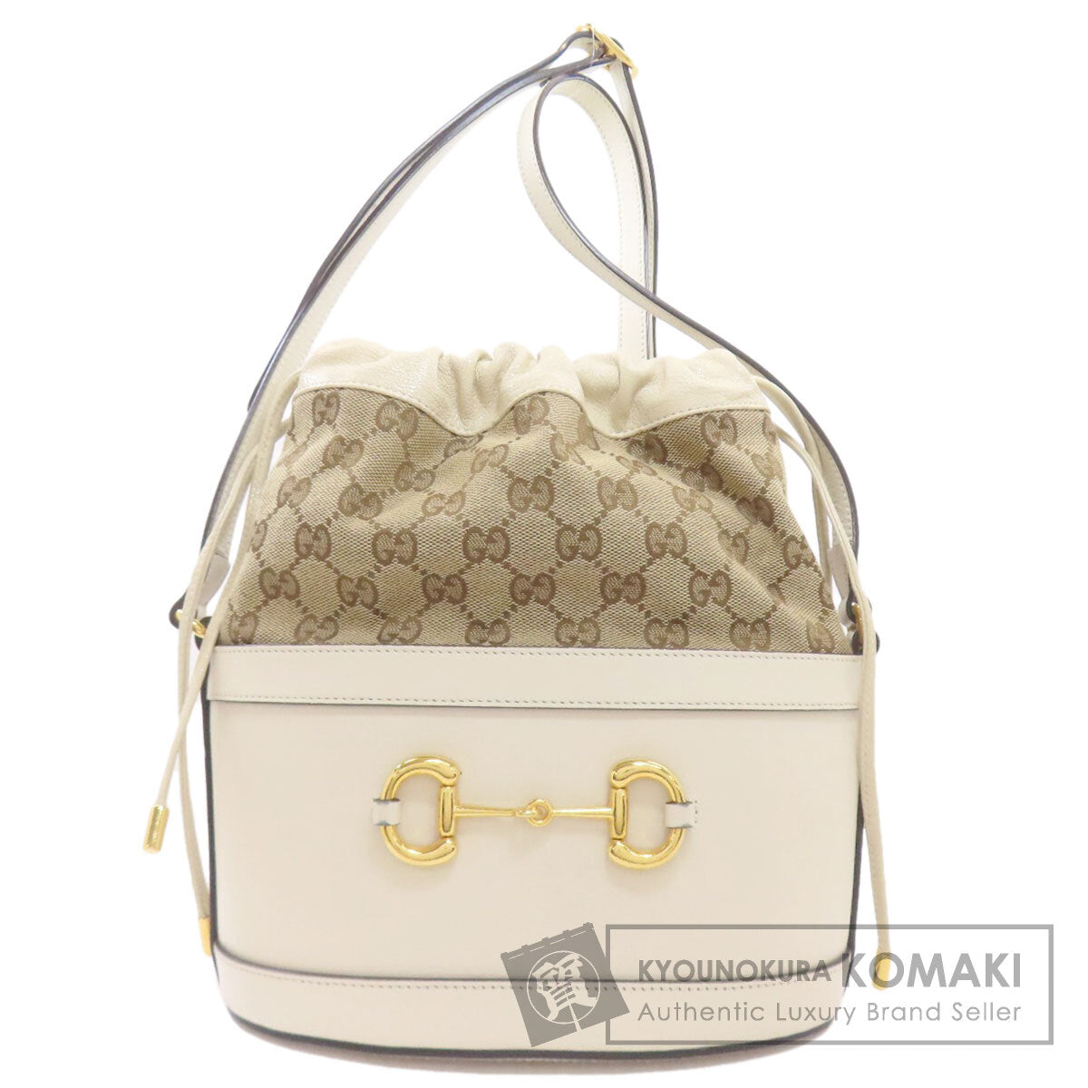 グッチ 602118 ホースビット バケットバッグ GG ショルダーバッグ キャンバス レディース 【中古】【GUCCI】