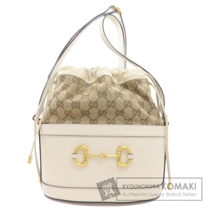 グッチ 602118 ホースビット バケットバッグ GG ショルダーバッグ キャンバス レディース 【中古】【GUCCI】