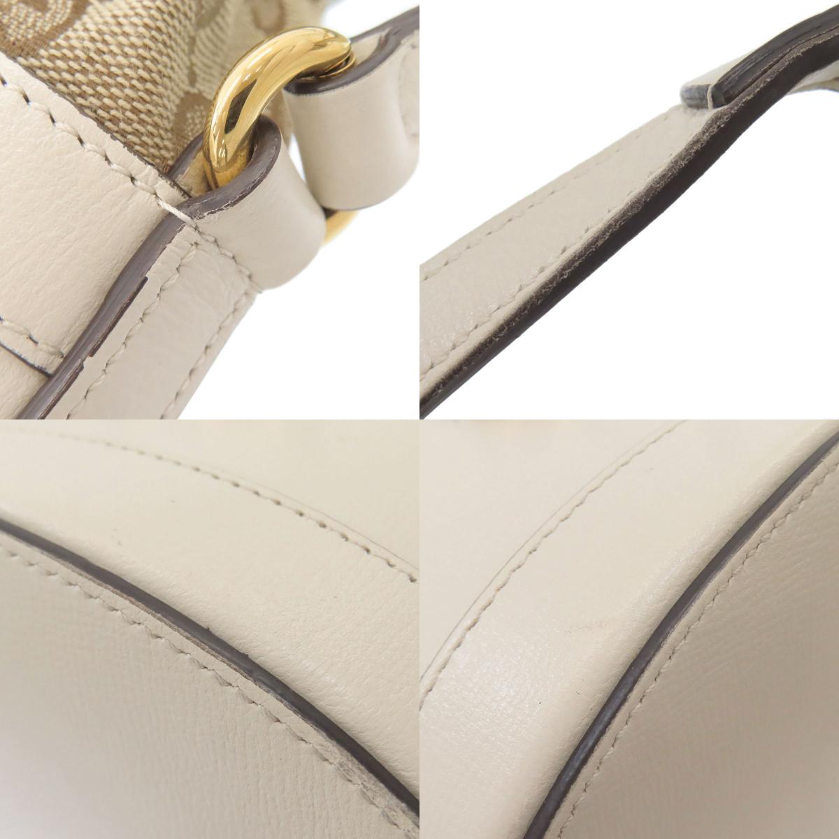 グッチ 602118 ホースビット バケットバッグ GG ショルダーバッグ キャンバス レディース 【中古】【GUCCI】