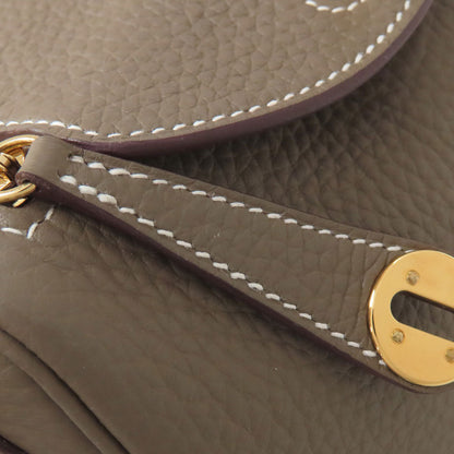 HERMES Lindy 20 Mini Etoupe GoldHardware Handbag Taurillon Clemence Ladies [Used]