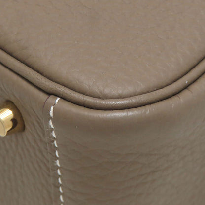 HERMES Lindy 20 Mini Etoupe GoldHardware Handbag Taurillon Clemence Ladies [Used]