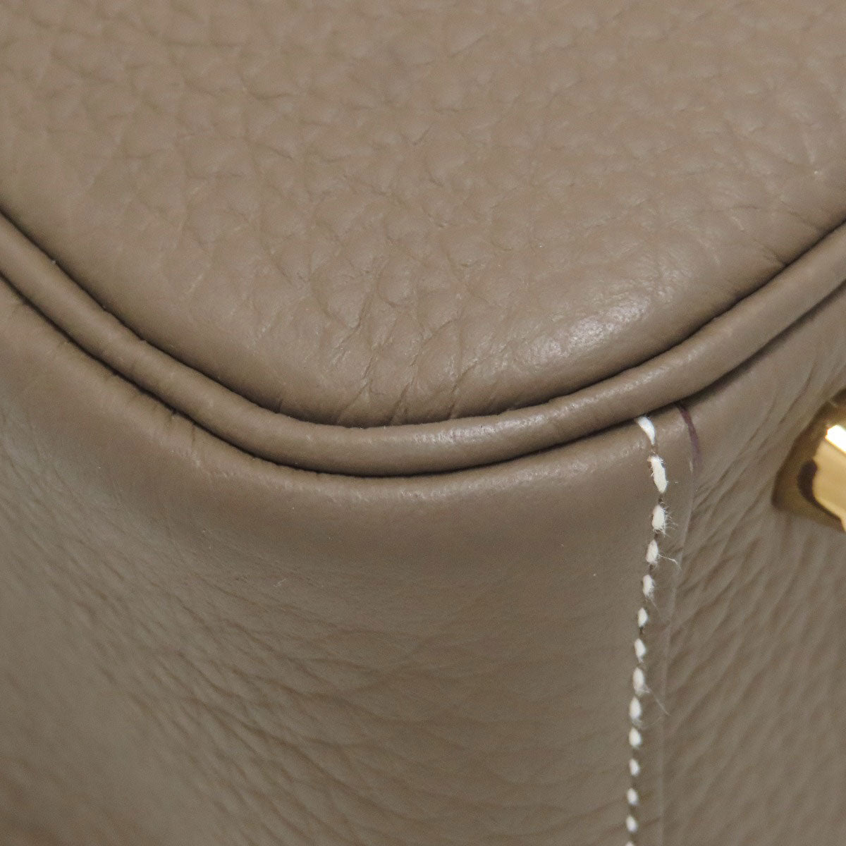HERMES Lindy 20 Mini Etoupe GoldHardware Handbag Taurillon Clemence Ladies [Used]