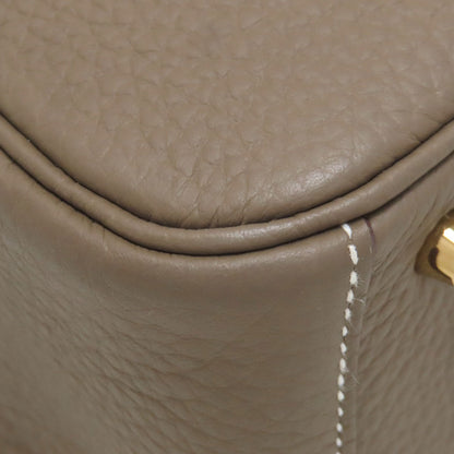 HERMES Lindy 20 Mini Etoupe GoldHardware Handbag Taurillon Clemence Ladies [Used]