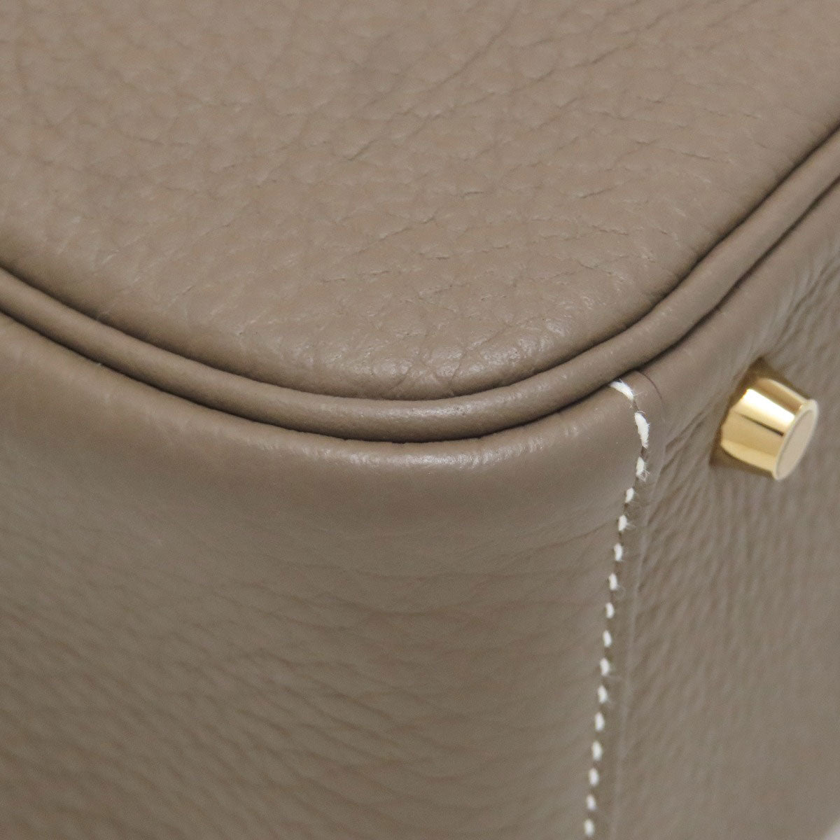 HERMES Lindy 20 Mini Etoupe GoldHardware Handbag Taurillon Clemence Ladies [Used]