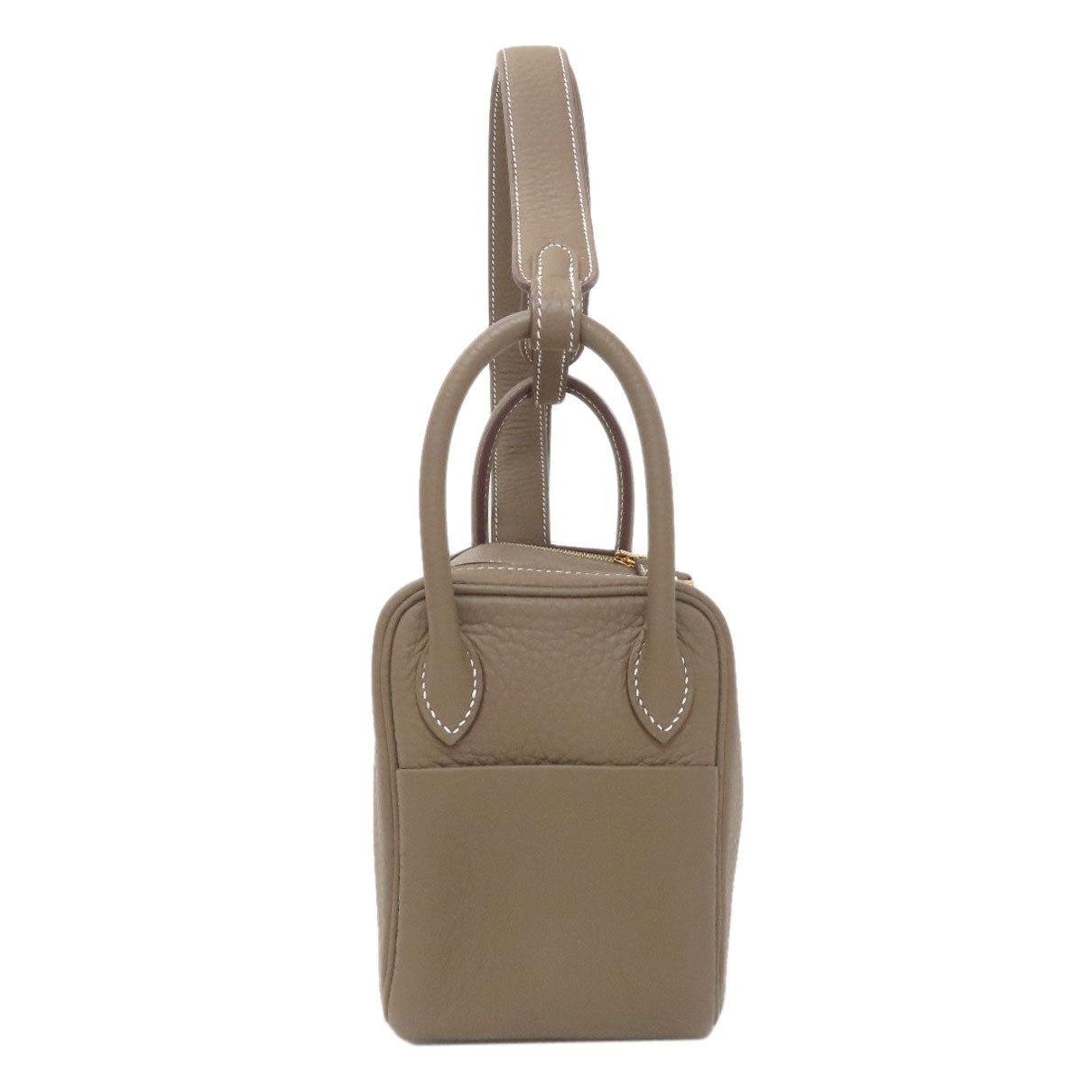 HERMES Lindy 20 Mini Etoupe GoldHardware Handbag Taurillon Clemence Ladies [Used]