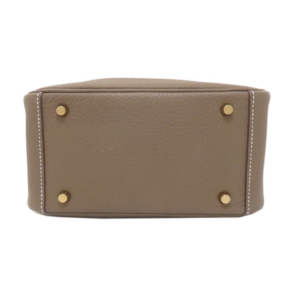 HERMES Lindy 20 Mini Etoupe GoldHardware Handbag Taurillon Clemence Ladies [Used]
