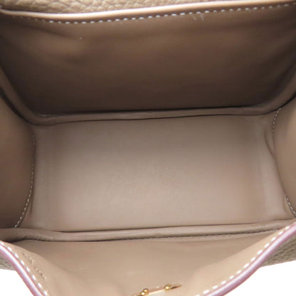 HERMES Lindy 20 Mini Etoupe GoldHardware Handbag Taurillon Clemence Ladies [Used]