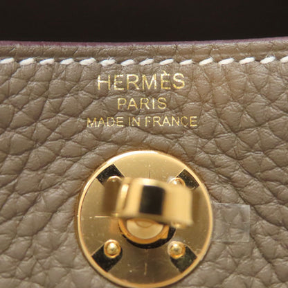 HERMES Lindy 20 Mini Etoupe GoldHardware Handbag Taurillon Clemence Ladies [Used]