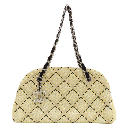 CHANEL Mademoiselle Bowling Bag SilverHardware Shoulder Bag Enamel Ladies [Used]