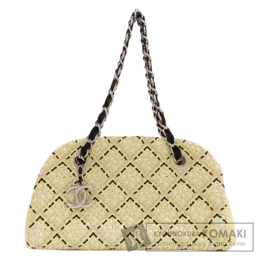 CHANEL Mademoiselle Bowling Bag SilverHardware Shoulder Bag Enamel Ladies [Used]