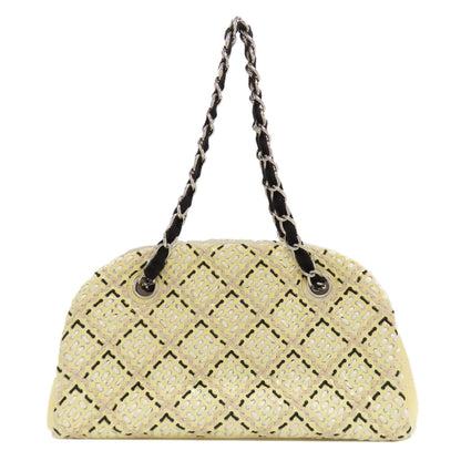 CHANEL Mademoiselle Bowling Bag SilverHardware Shoulder Bag Enamel Ladies [Used]