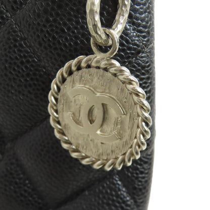 CHANEL Medallion SilverHardware Tote Bag Grained Calfskin Skin Ladies [Used]