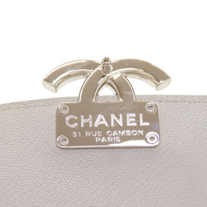 CHANEL Half COCO Mark SilverHardware Shoulder Bag Calf Ladies [Used]