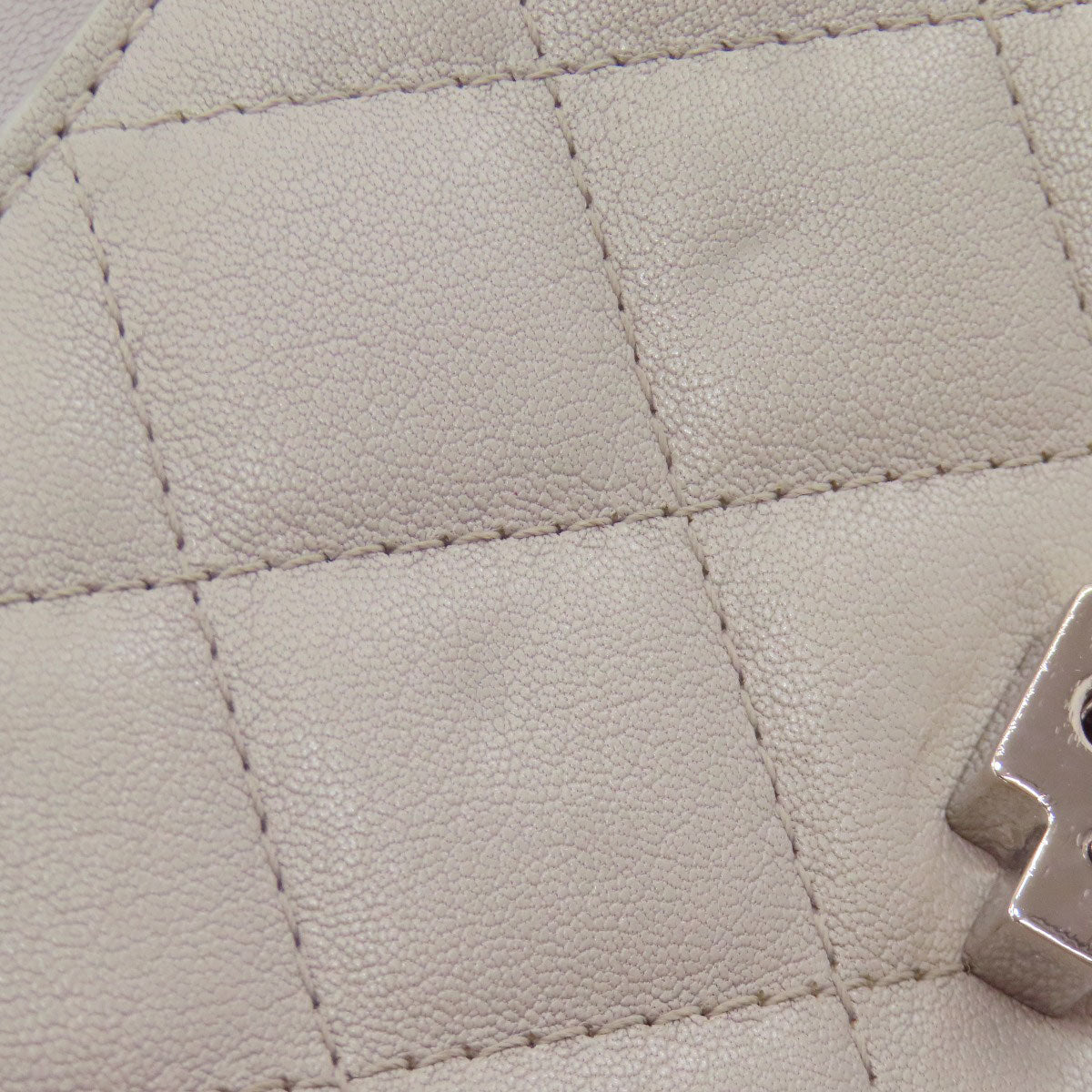 CHANEL Half COCO Mark SilverHardware Shoulder Bag Calf Ladies [Used]