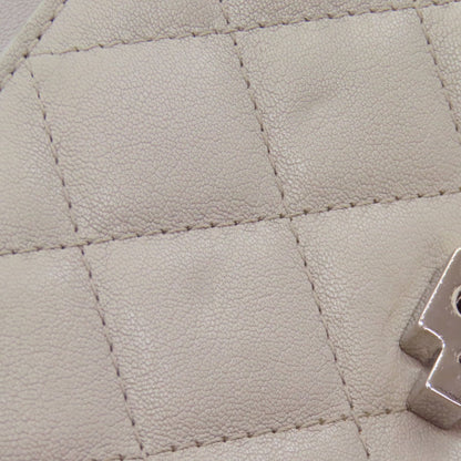 CHANEL Half COCO Mark SilverHardware Shoulder Bag Calf Ladies [Used]