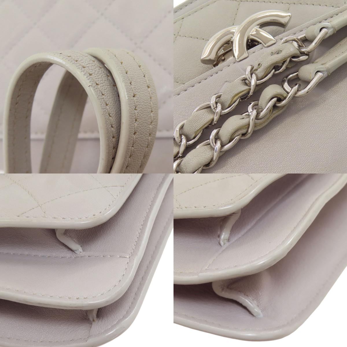 CHANEL Half COCO Mark SilverHardware Shoulder Bag Calf Ladies [Used]