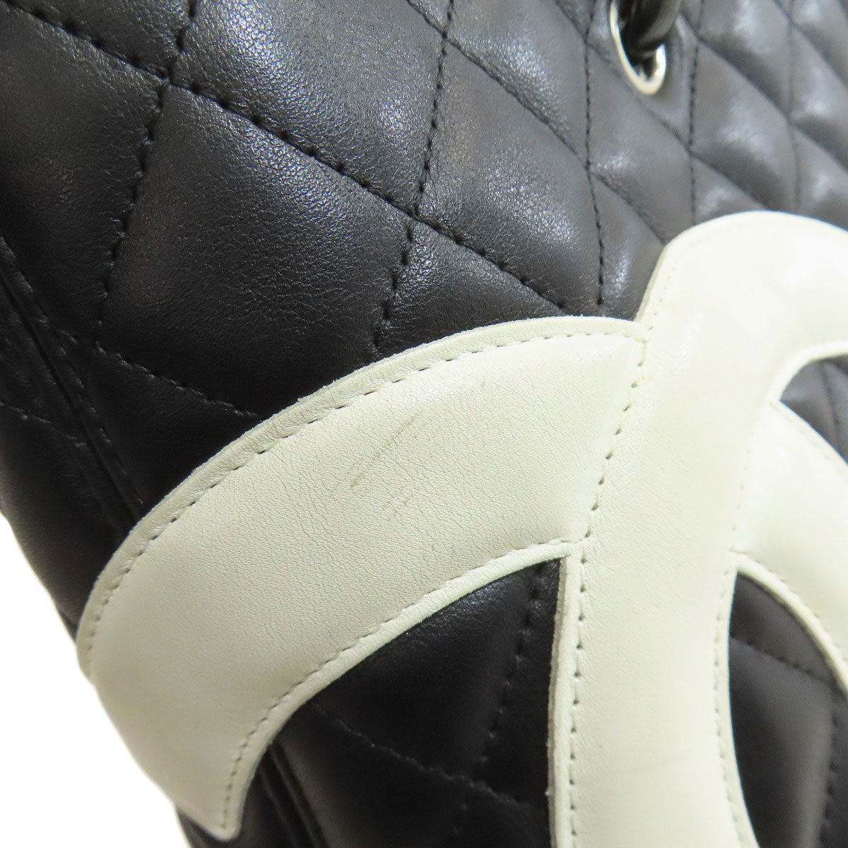 CHANEL CAMBON LINE SilverHardware Tote Bag Calf Ladies [Used]