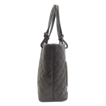 CHANEL CAMBON LINE SilverHardware Tote Bag Calf Ladies [Used]
