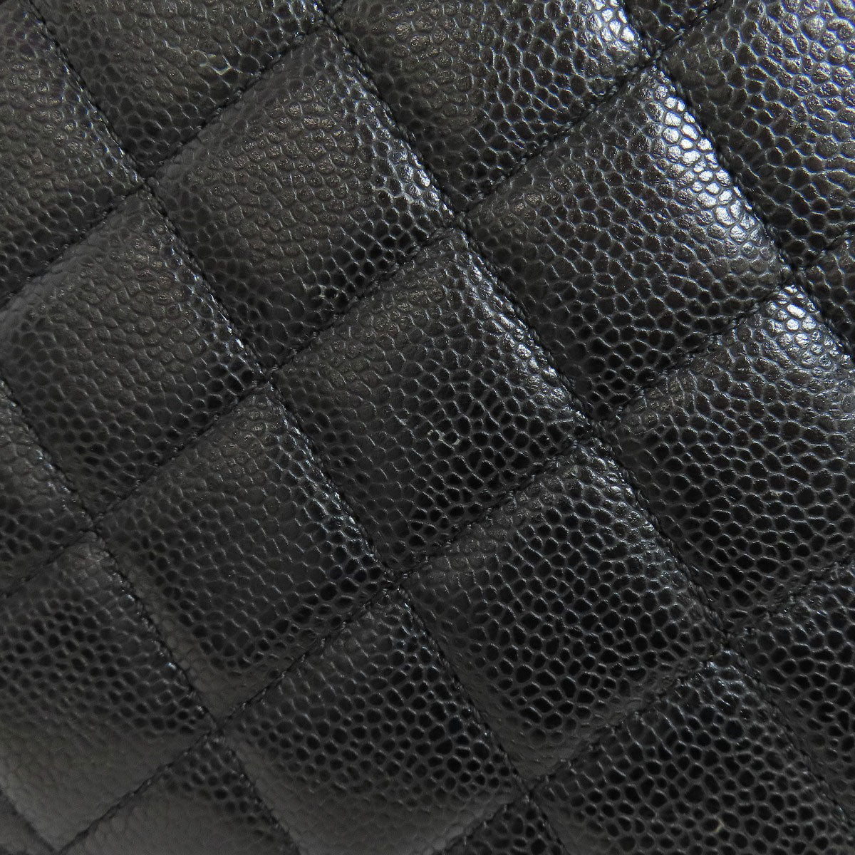 CHANEL Matelasse SilverHardware Tote Bag Grained Calfskin Skin Ladies [Used]