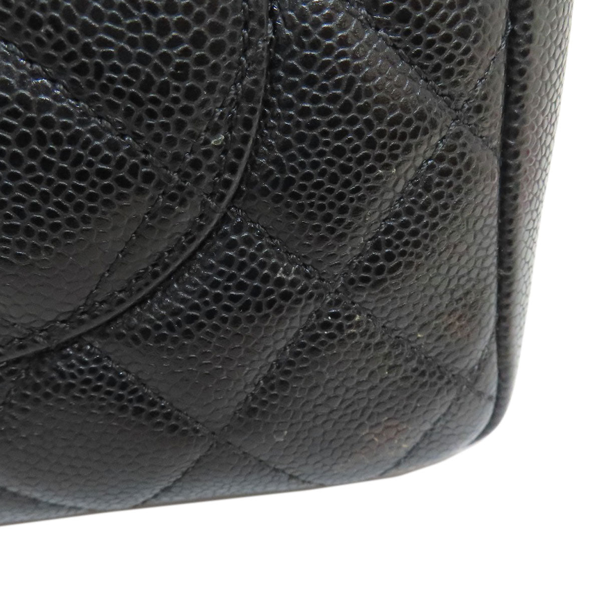 CHANEL Matelasse SilverHardware Tote Bag Grained Calfskin Skin Ladies [Used]