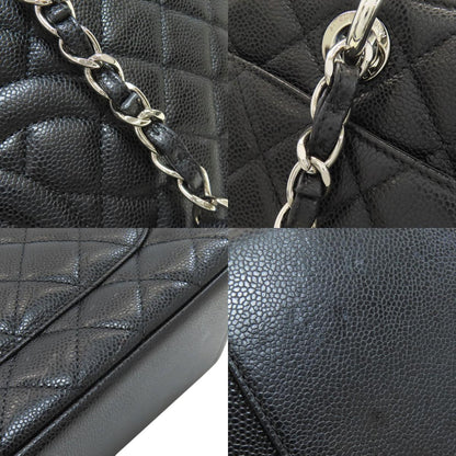 CHANEL Matelasse SilverHardware Tote Bag Grained Calfskin Skin Ladies [Used]