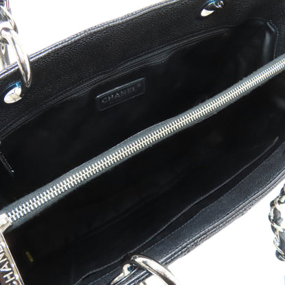 CHANEL Matelasse SilverHardware Tote Bag Grained Calfskin Skin Ladies [Used]