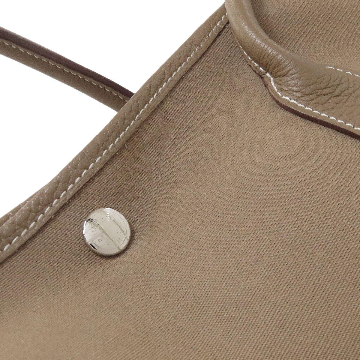HERMES Garden Party PM Etoupe SilverHardware Tote Bag Towar Officche Ladies [Used]