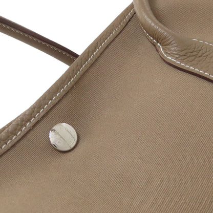 HERMES Garden Party PM Etoupe SilverHardware Tote Bag Towar Officche Ladies [Used]