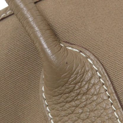 HERMES Garden Party PM Etoupe SilverHardware Tote Bag Towar Officche Ladies [Used]
