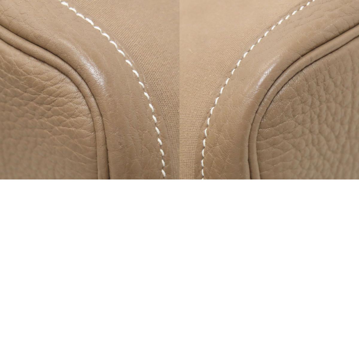 HERMES Garden Party PM Etoupe SilverHardware Tote Bag Towar Officche Ladies [Used]