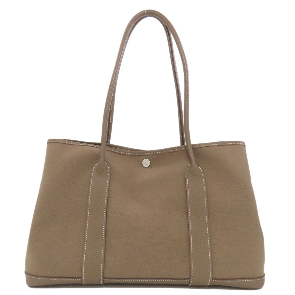 HERMES Garden Party PM Etoupe SilverHardware Tote Bag Towar Officche Ladies [Used]
