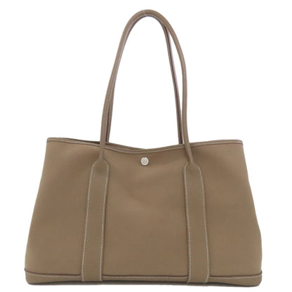 HERMES Garden Party PM Etoupe SilverHardware Tote Bag Towar Officche Ladies [Used]