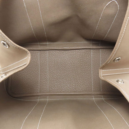 HERMES Garden Party PM Etoupe SilverHardware Tote Bag Towar Officche Ladies [Used]