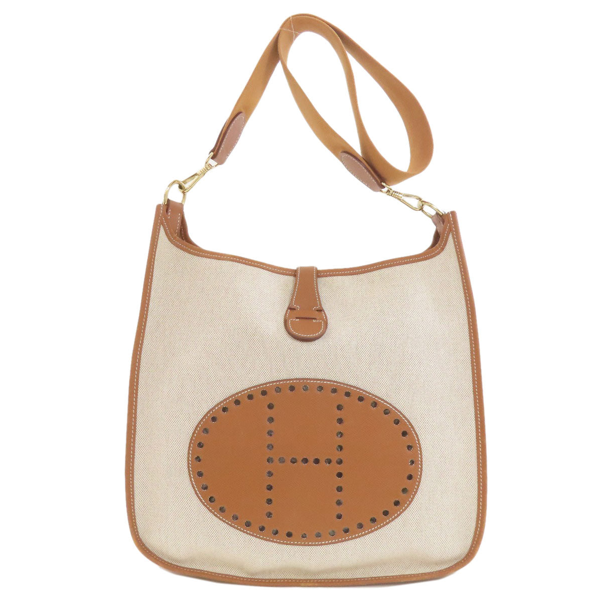 HERMES Evelyne1 GM Gold GoldHardware Shoulder Bag Tower ash Ladies [Used]