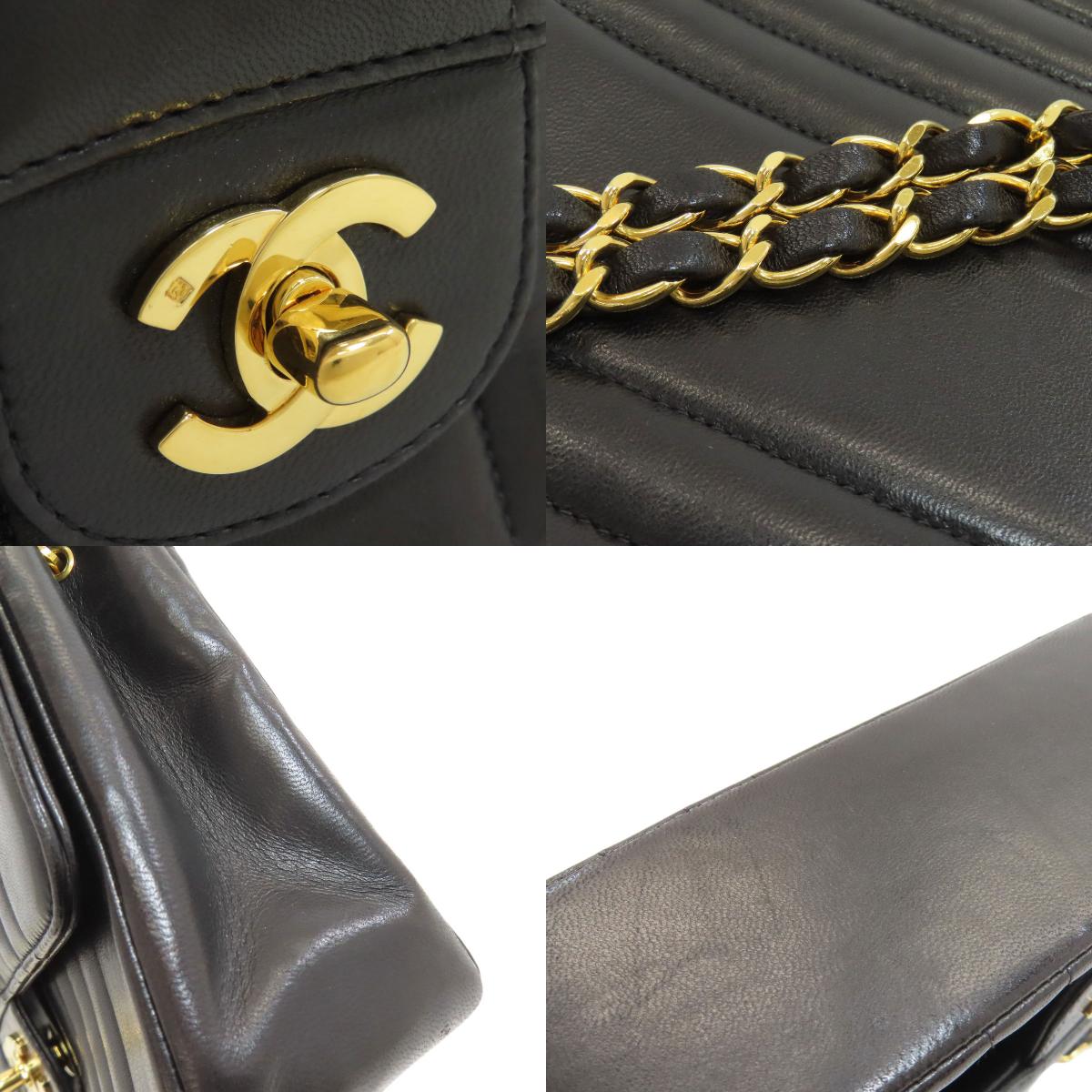 CHANEL Mademoiselle ChainShoulder GoldHardware Shoulder Bag Lambskin Ladies [Used]