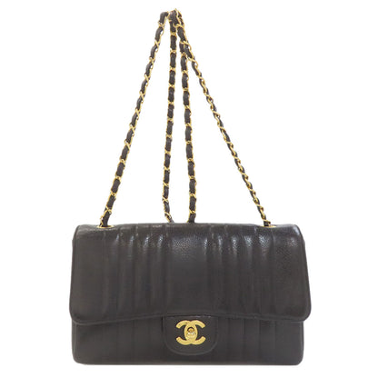 CHANEL Mademoiselle ChainShoulder GoldHardware Shoulder Bag Grained Calfskin Skin Ladies [Used]